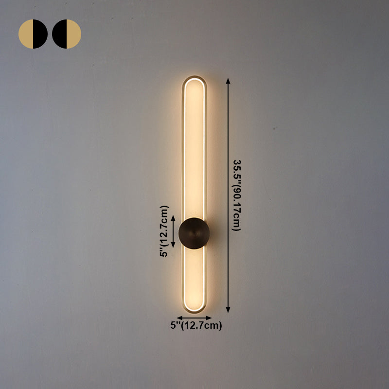 Living Room Wall Light Modern Oval Shape LED Simple Wall Mount Lighting