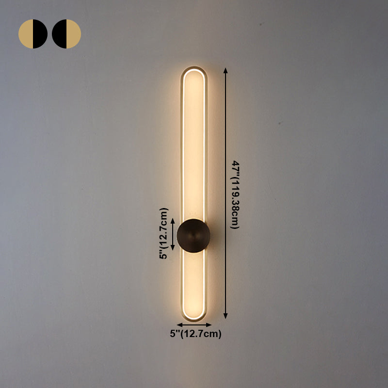 Living Room Wall Light Modern Oval Shape LED Simple Wall Mount Lighting