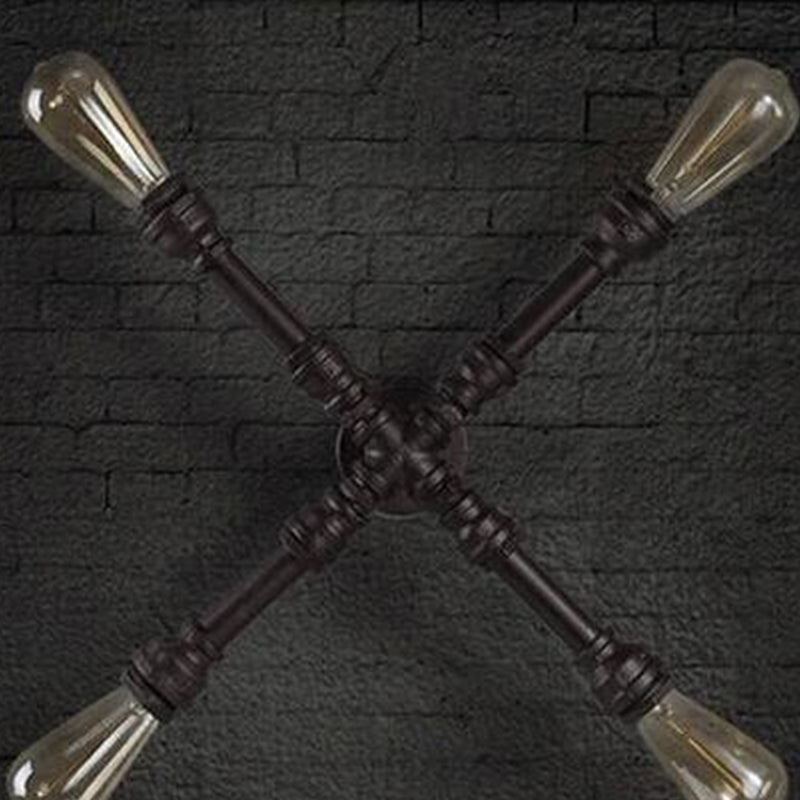 Illuminazione da parete murale in stile industriale illuminazione da parete in metallo in nero