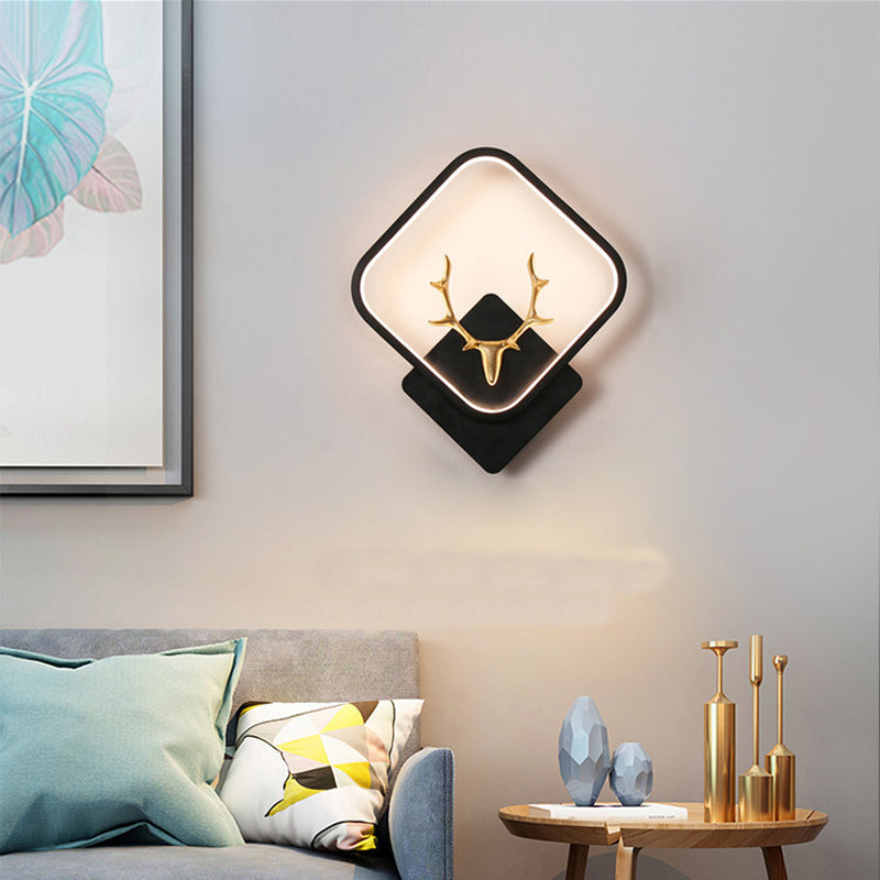 Wohnzimmer Moderne Wandleuchte schwarze LED Einfache 1 leichte Wandmontage Licht