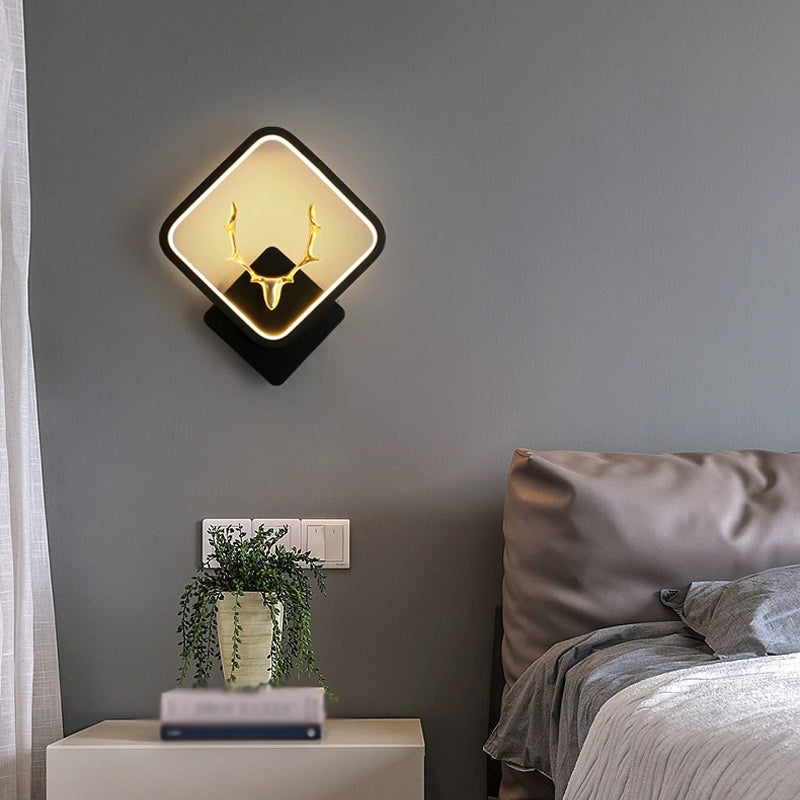 Wohnzimmer Moderne Wandleuchte schwarze LED Einfache 1 leichte Wandmontage Licht