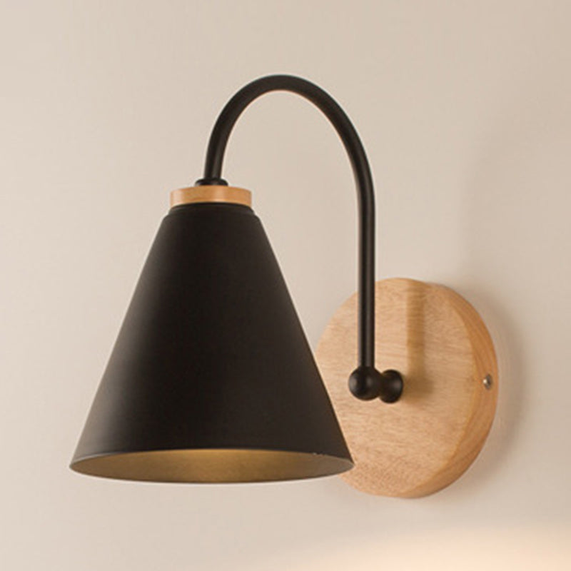 Einfache hölzerne Wandleuchten mit einem Kopf moderne Wandleuchte für Schlafzimmer