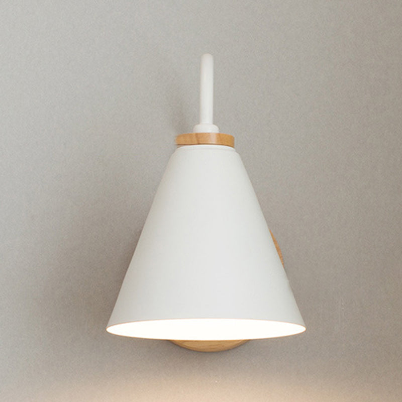 Actualización de pared de madera simple de una cabeza lámpara de pared moderna para el dormitorio
