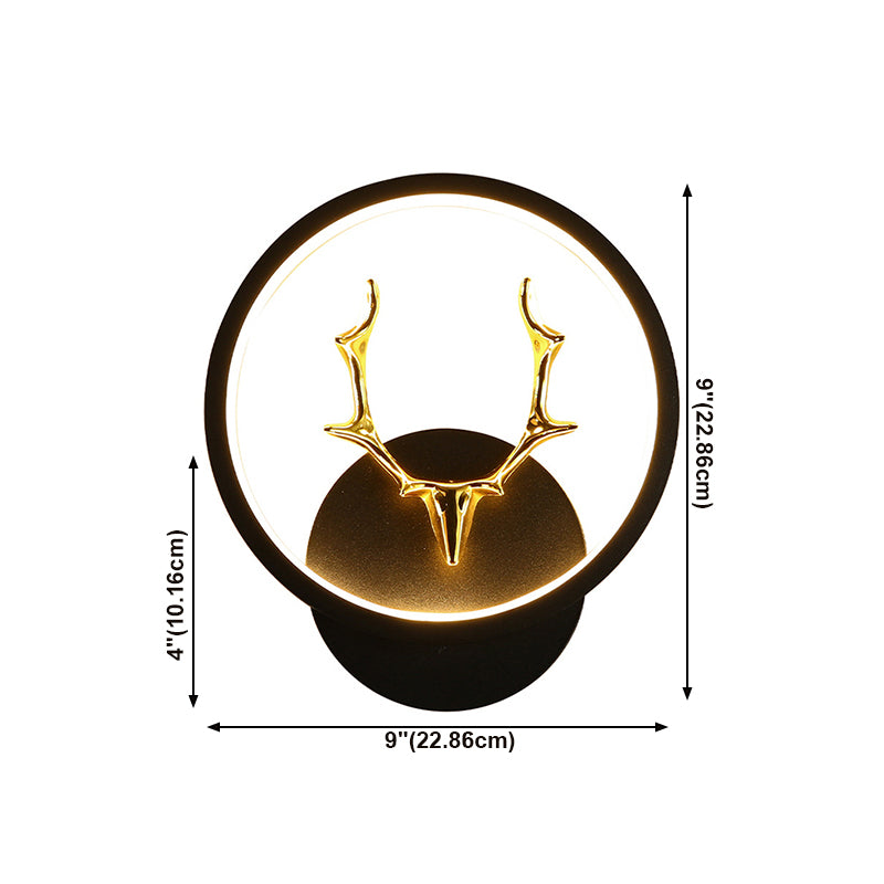 Application murale noire moderniste LED simple LED simple Mur Mur