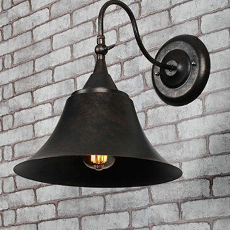 Fun a monte industriale a monte industriale di foglie di illuminazione a parete ombreggiata in metallo