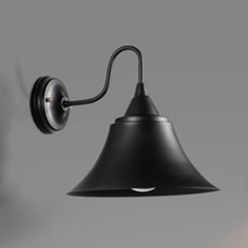 Fun a monte industriale a monte industriale di foglie di illuminazione a parete ombreggiata in metallo