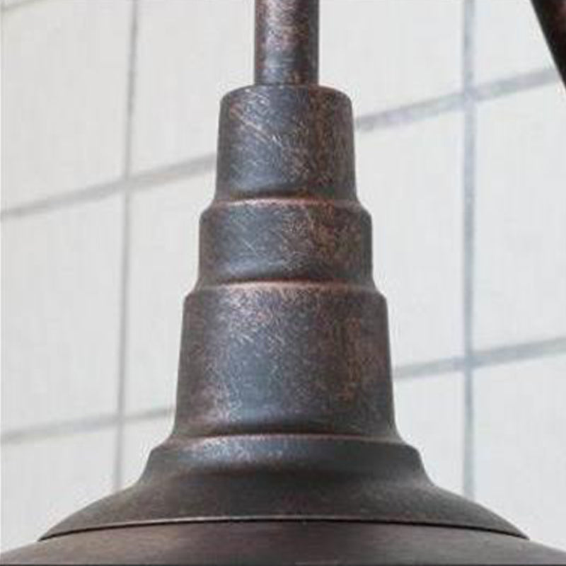 Fun a monte industriale a monte industriale di foglie di illuminazione a parete ombreggiata in metallo