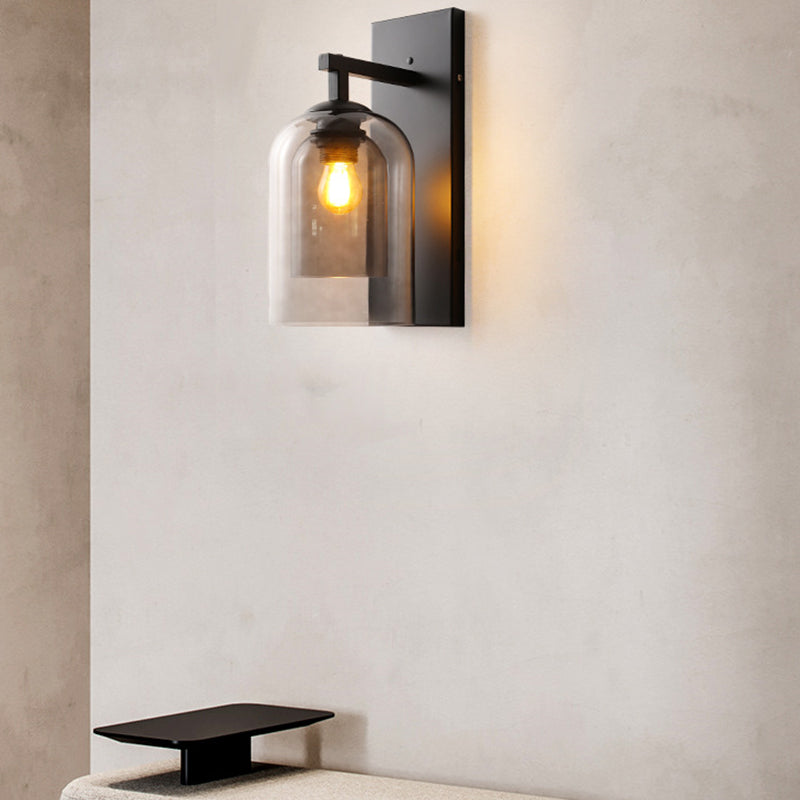 Lampada montata a parete a parete singola con sconde murale di stile industriale per camera da letto