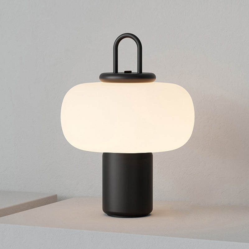 Lampada da tavolo in vetro stile moderno Forma geometrica Lampada da scrivania a 1 luce per camera da letto