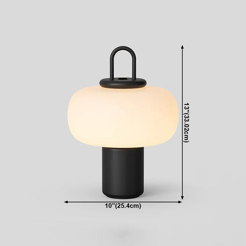 Lampada da tavolo in vetro stile moderno Forma geometrica Lampada da scrivania a 1 luce per camera da letto