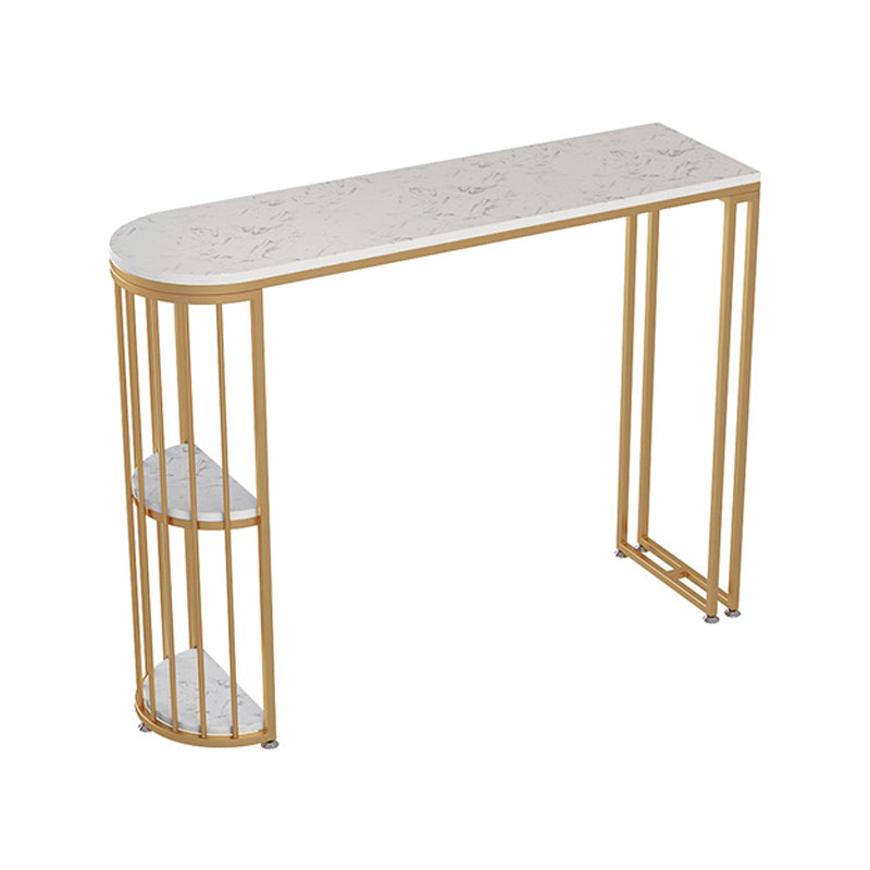 Dining Room Glam Style Bar Table Marble Top 42-inch Height Pub Table