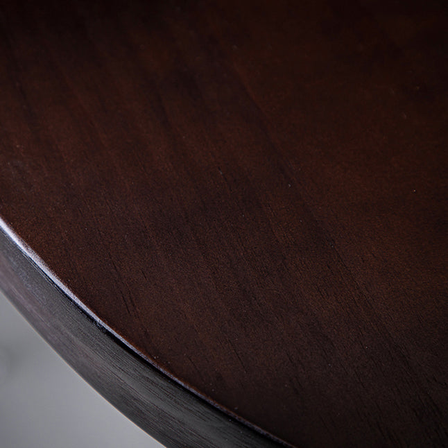 Table à manger intérieure à bois ronde industrielle Table de bistrot de piédestal simple