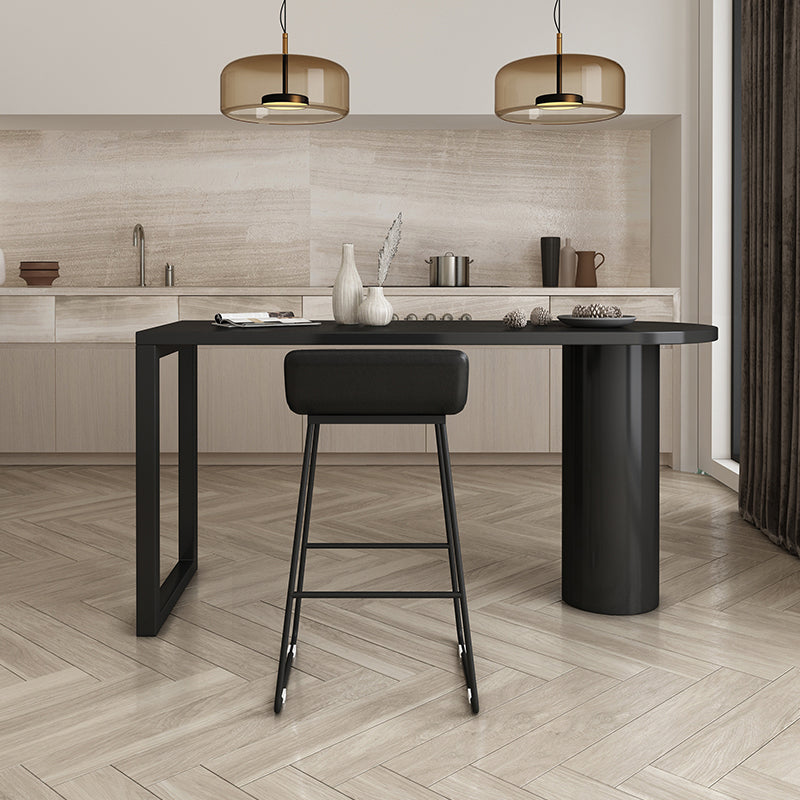 Table du comptoir supérieur en pin de style industriel Tableau de 42 pouces pour le salon