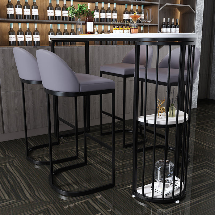 Table du comptoir supérieur en pierre blanche industrielle Tableau de 42 pouces pour le salon