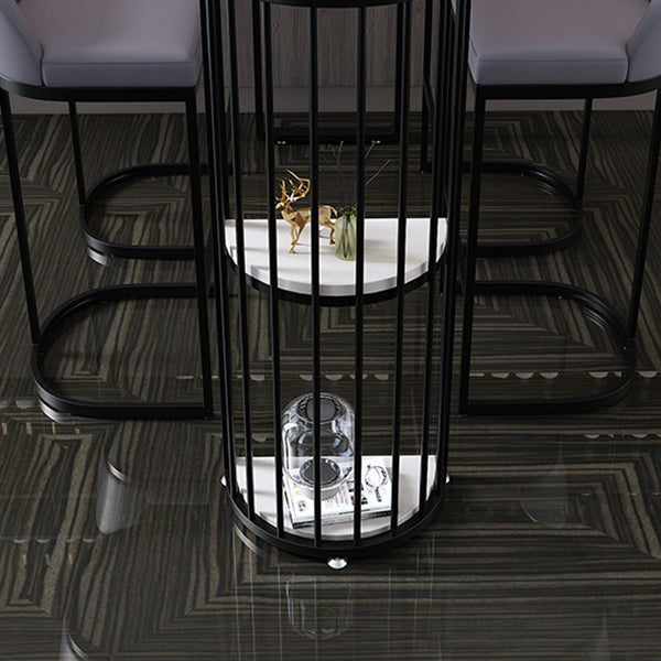 Table du comptoir supérieur en pierre blanche industrielle Tableau de 42 pouces pour le salon