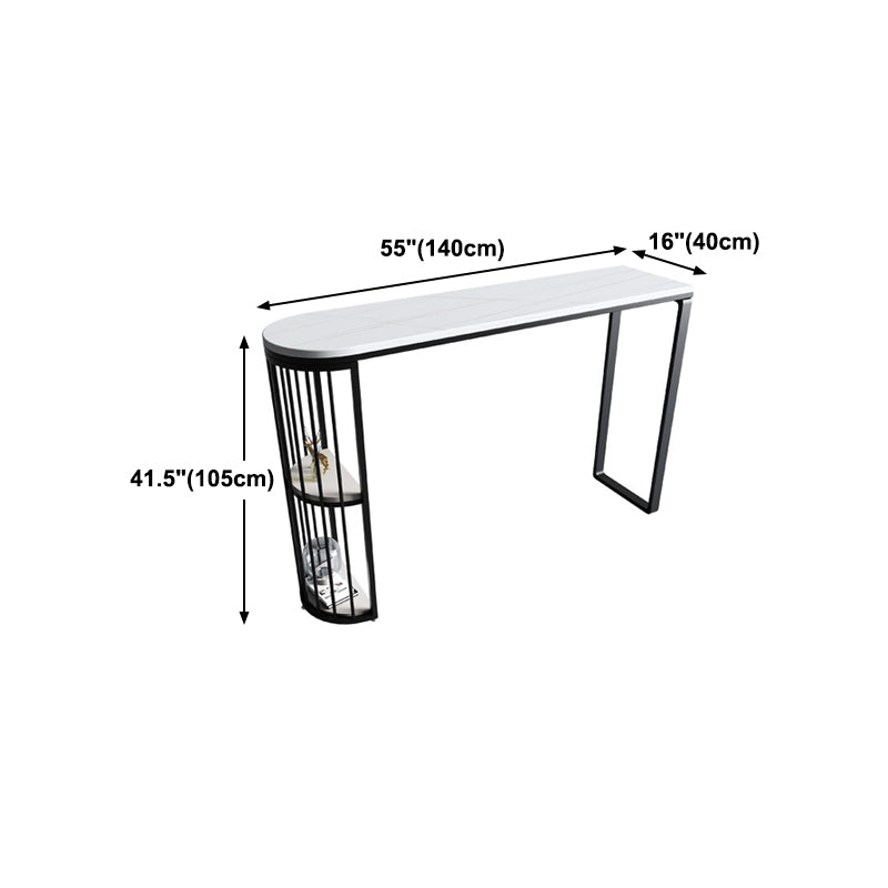 Table du comptoir supérieur en pierre blanche industrielle Tableau de 42 pouces pour le salon
