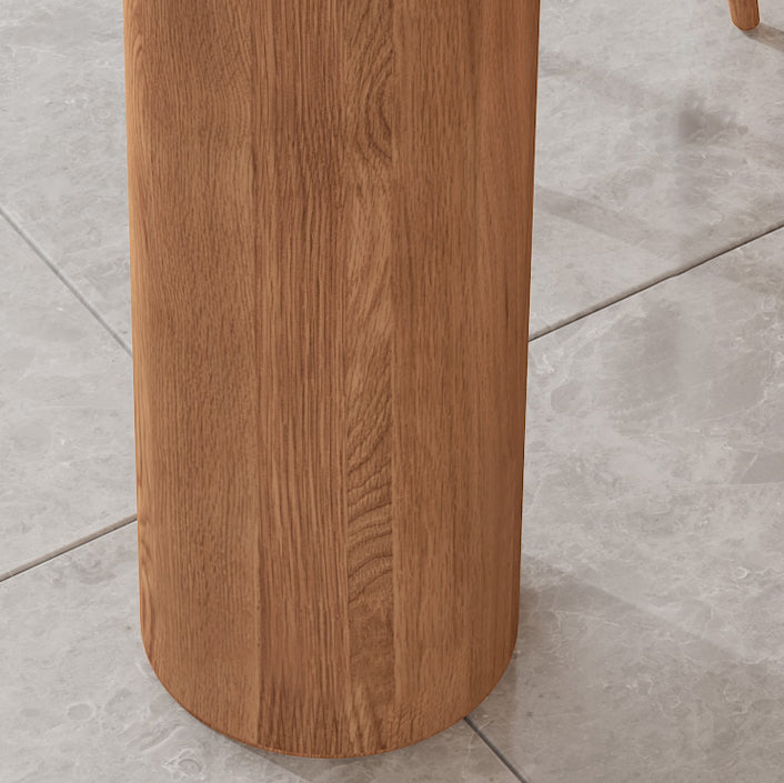 Industrial 41.3"H Bar Table Brown Wood Specialty Top Bistro Table with Double Pedestal