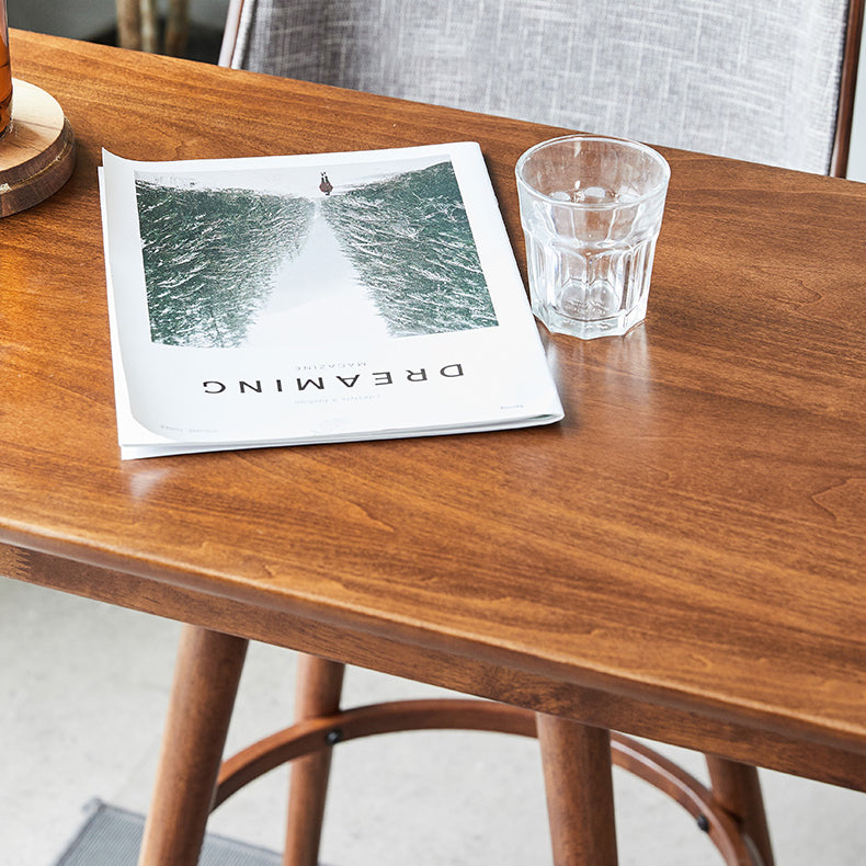 Industrial 40.7"H Bar Table Natural Wood Specialty Top Bistro Table for Living Room