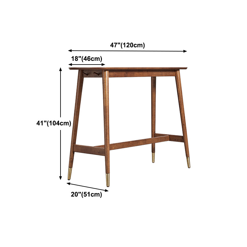 Industrial 40.7"H Bar Table Natural Wood Specialty Top Bistro Table for Living Room