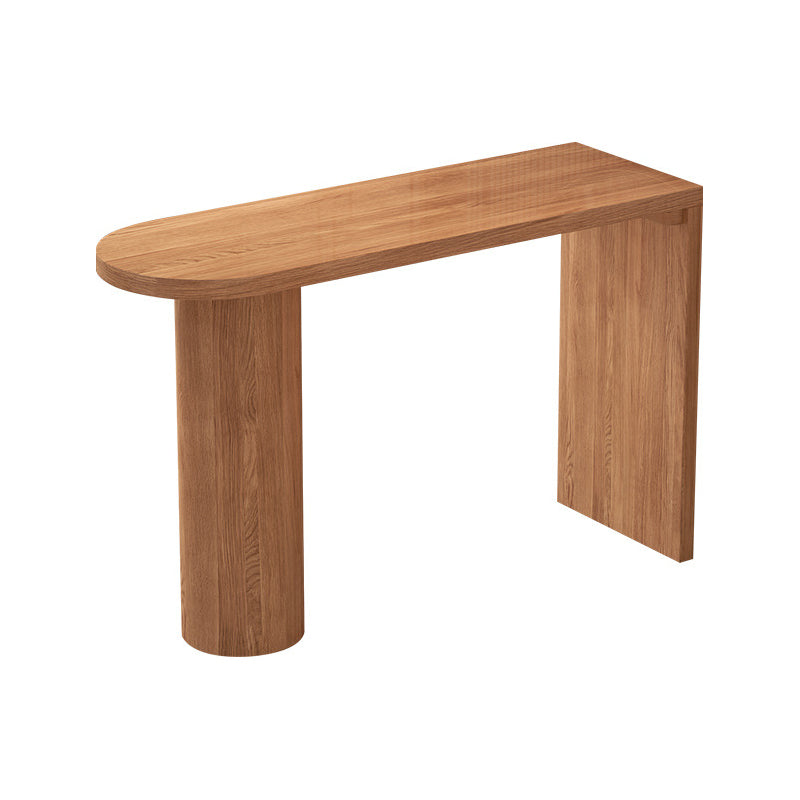 Industrial 41.3"H Bar Table Brown Wood Specialty Top Bistro Table for Living Room