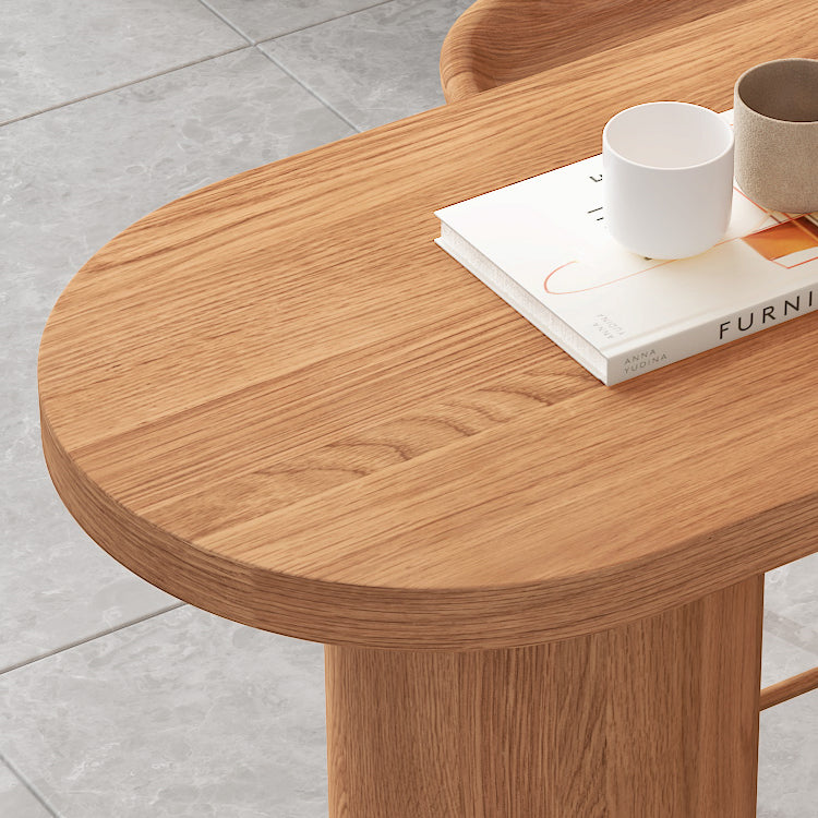 Industrial 41.3"H Bar Table Brown Wood Specialty Top Bistro Table for Living Room