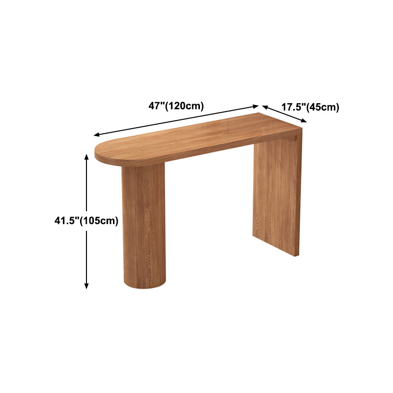 Industrial 41.3"H Bar Table Brown Wood Specialty Top Bistro Table for Living Room