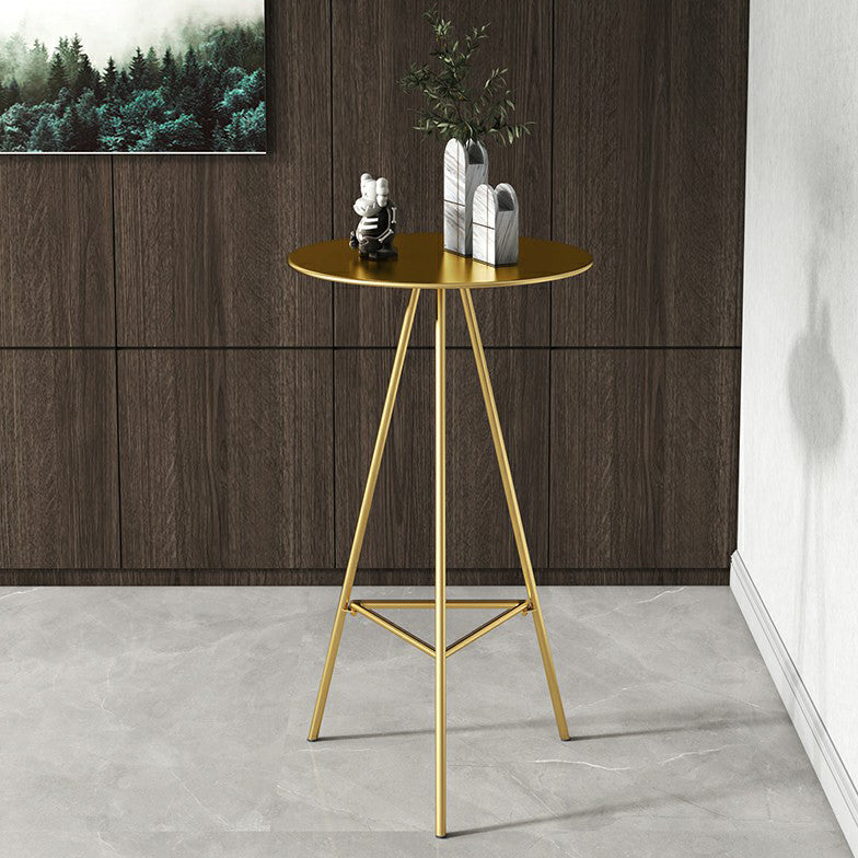 Mesa de comedor de barra de interior industrial Pedestal Bistro Table con reposapiés