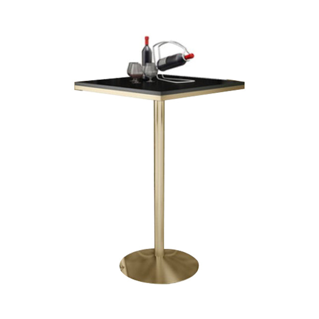 Glam Style Marble Top Counter Table Gold Base Bar Table for Living Room 42-inch Height