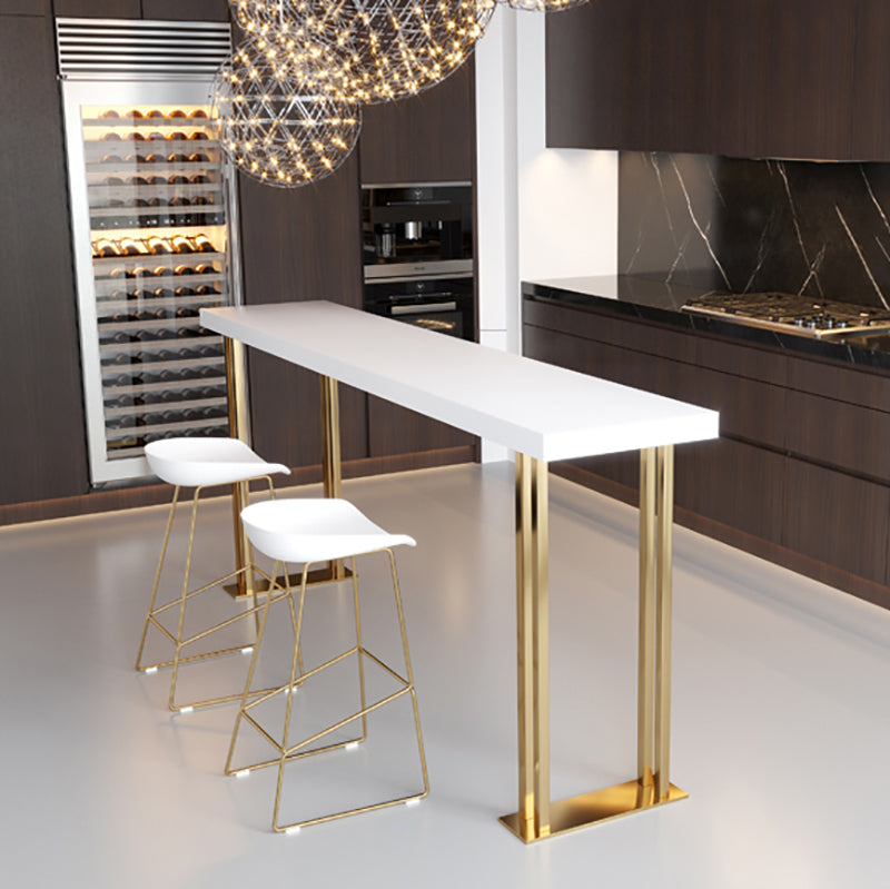 42-inch Height Luxury Cocktail Bar Table Gold Base Bar Height Table