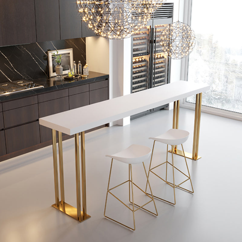 42-inch Height Luxury Cocktail Bar Table Gold Base Bar Height Table