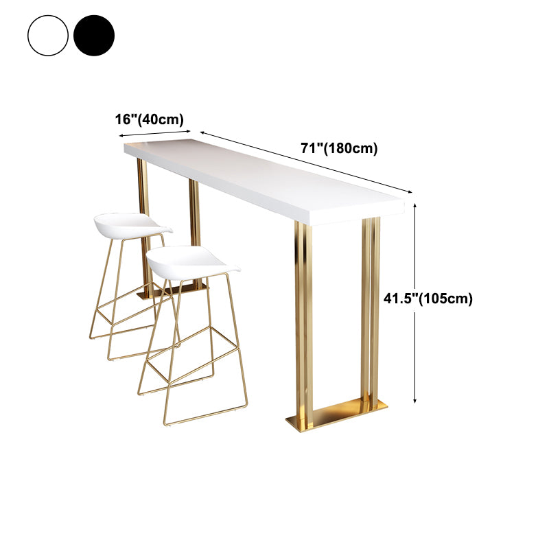 42-inch Height Luxury Cocktail Bar Table Gold Base Bar Height Table
