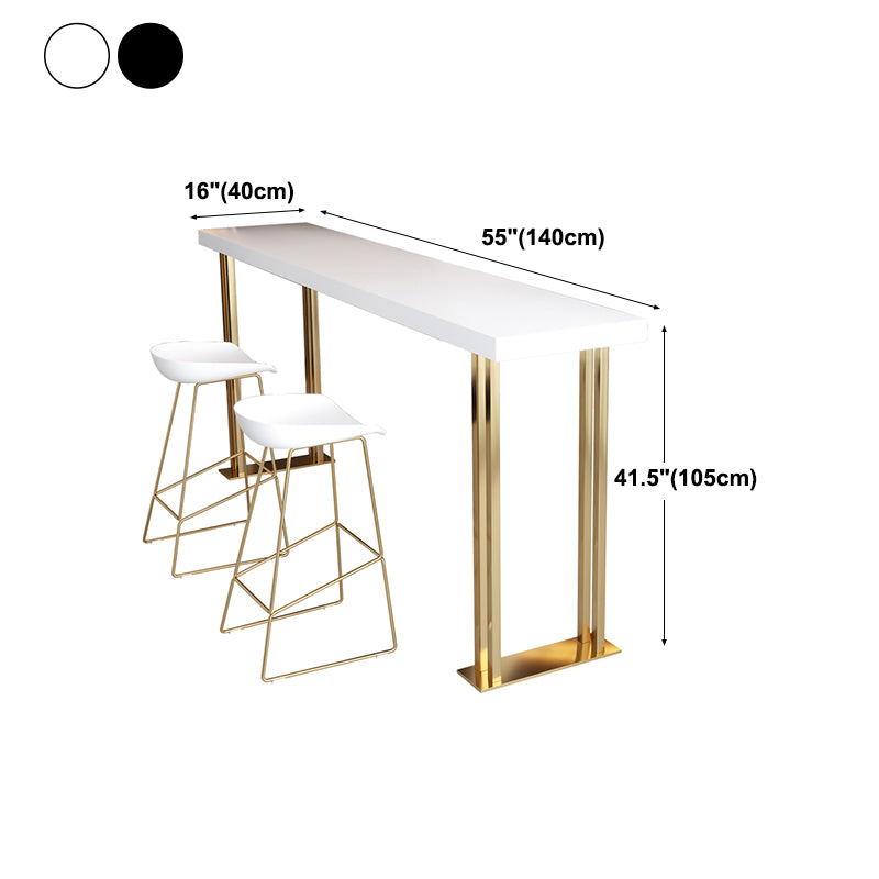 42-inch Height Luxury Cocktail Bar Table Gold Base Bar Height Table