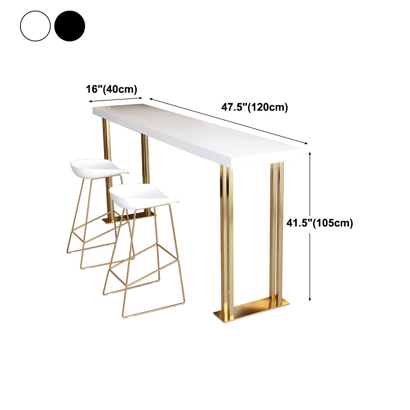 42-inch Height Luxury Cocktail Bar Table Gold Base Bar Height Table