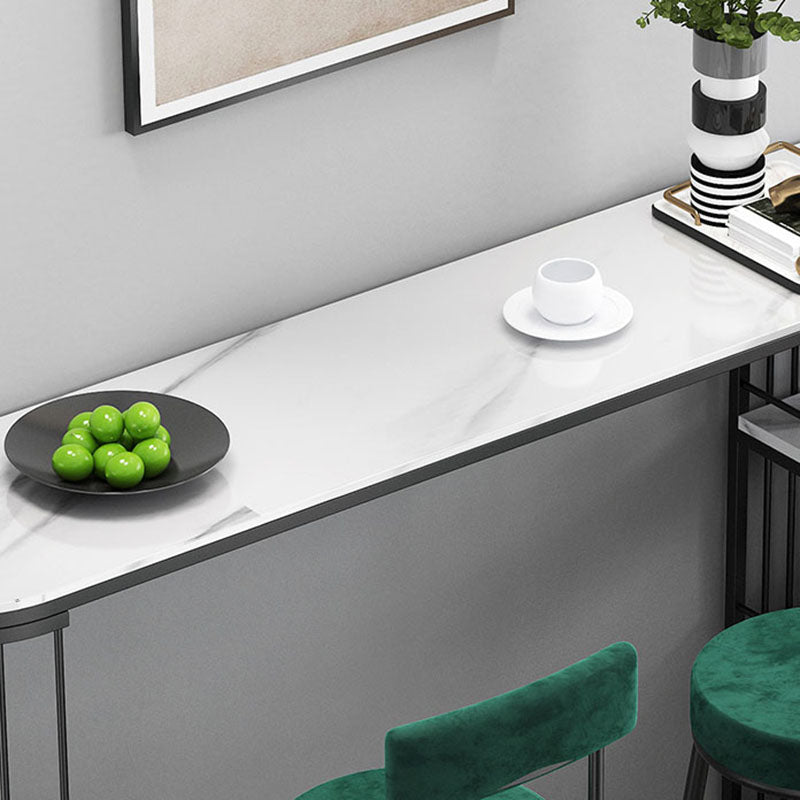 42-inch Height Cocktail Bar Table Nordic Metal Base Bar Height Storage Table