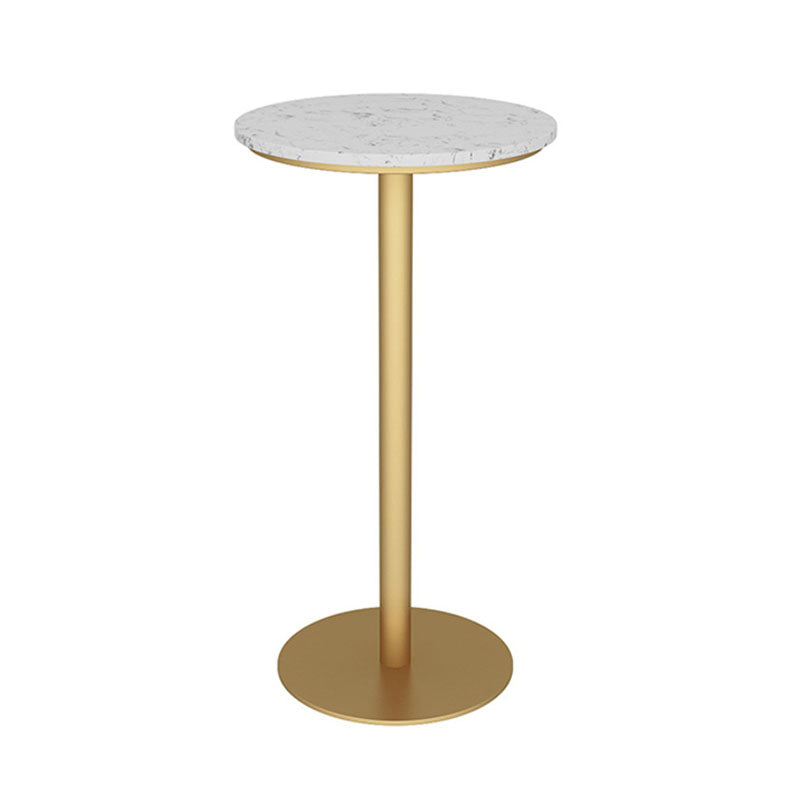 Table de bar en marbre Glam Style Gold Base Bistro Table pour intérieur