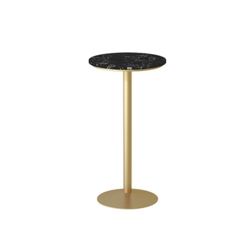 Nordic Marble Bar Table 42-inch Height Gold Metal Base Bistro Table