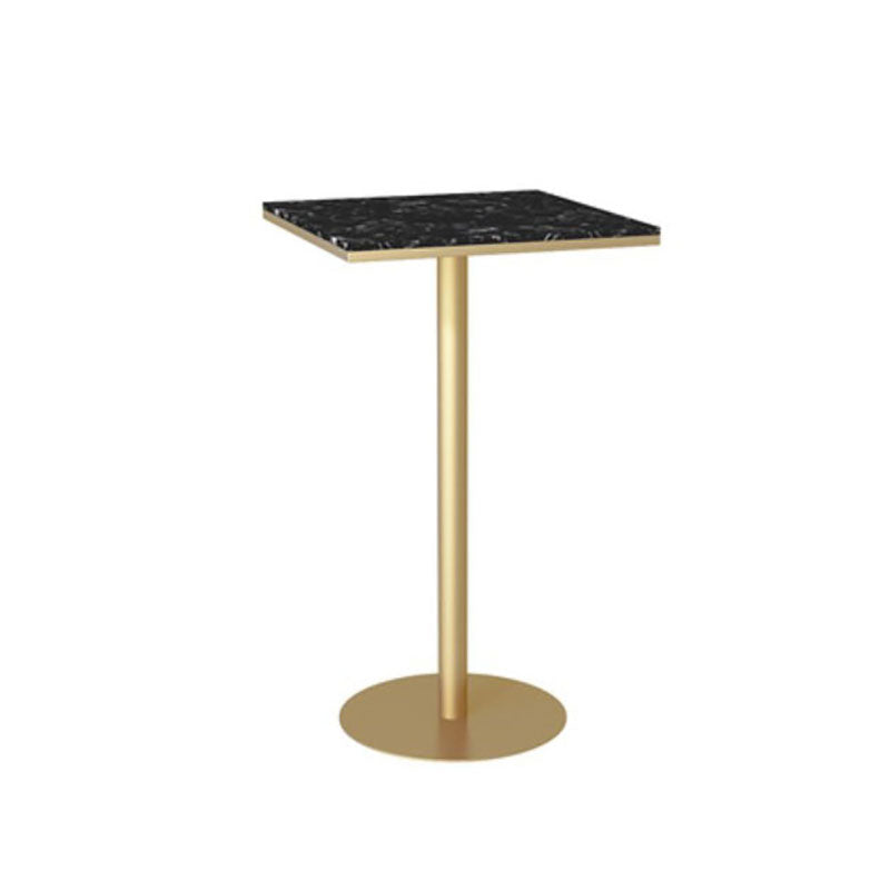 Nordic Marble Bar Table 42-inch Height Gold Metal Base Bistro Table