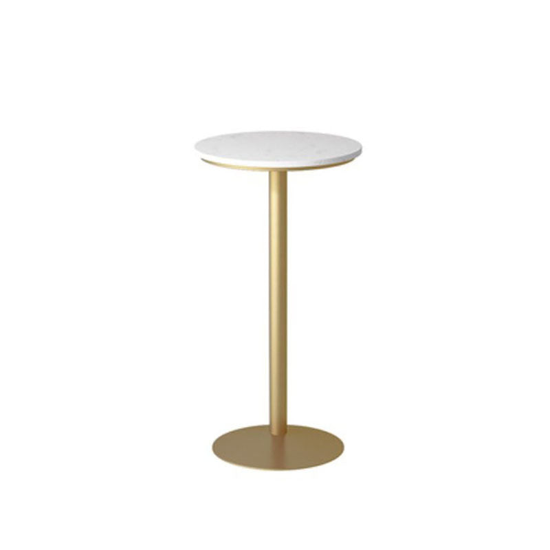 Nordic Marble Bar Table 42-inch Height Gold Metal Base Bistro Table