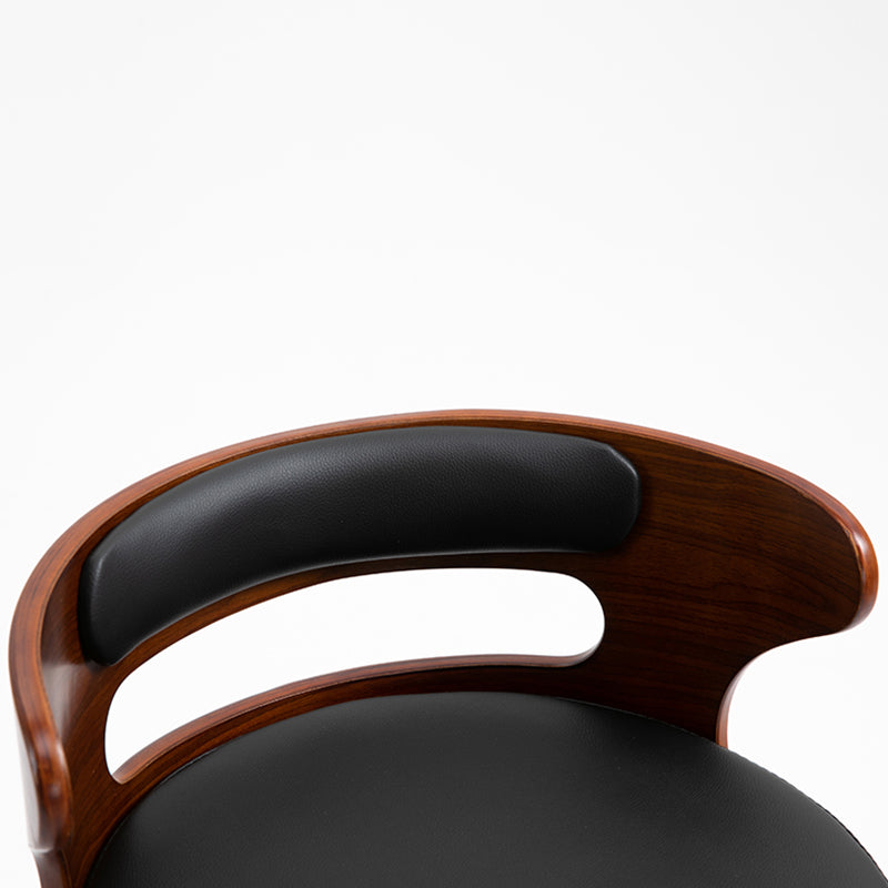 Taburete moderno de respaldo de respaldo sin brazo Taburete de bar de madera con cojín