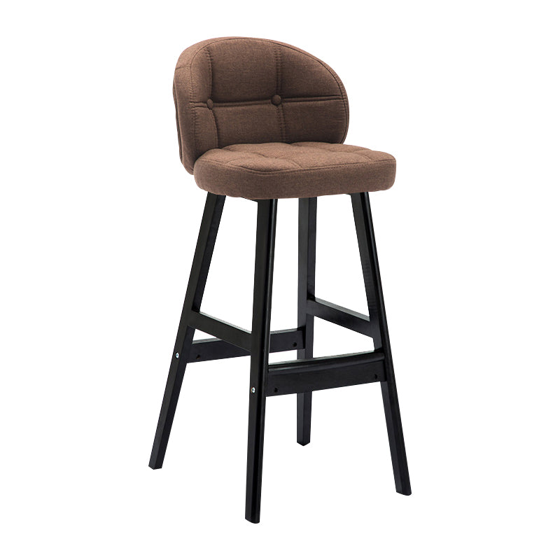 Taburete moderno sin brazos para mostrador, taburete de Bar de madera para el hogar con Pedal y cojín
