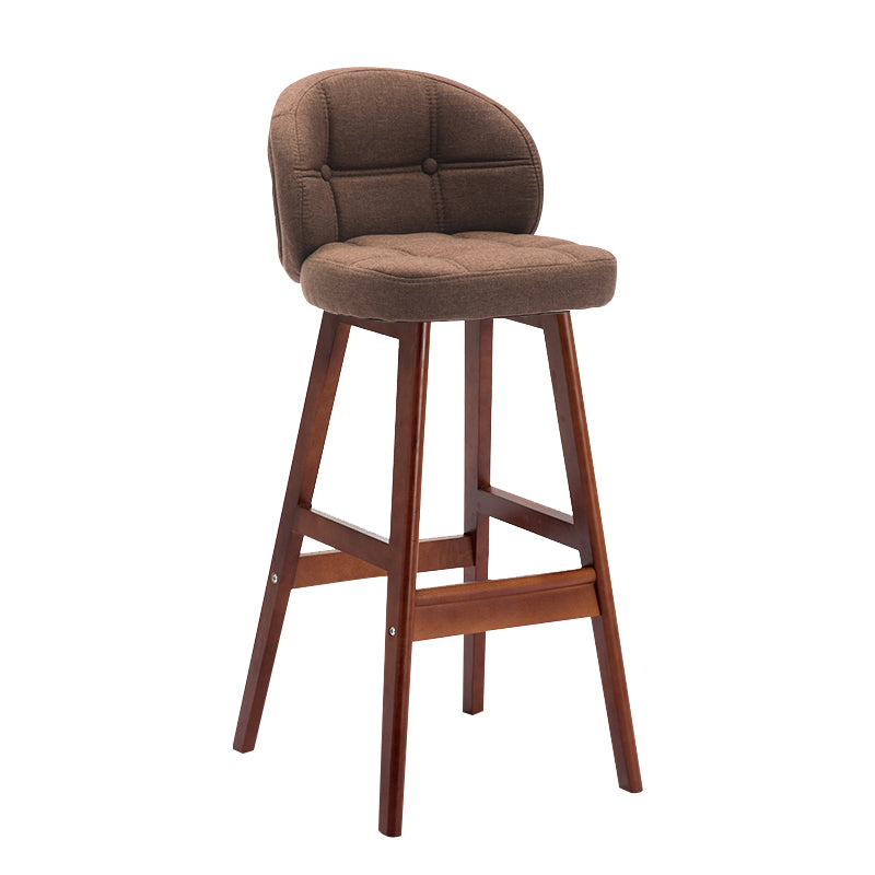 Taburete moderno sin brazos para mostrador, taburete de Bar de madera para el hogar con Pedal y cojín