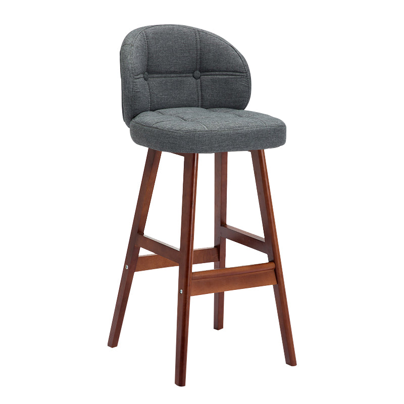 Taburete moderno sin brazos para mostrador, taburete de Bar de madera para el hogar con Pedal y cojín