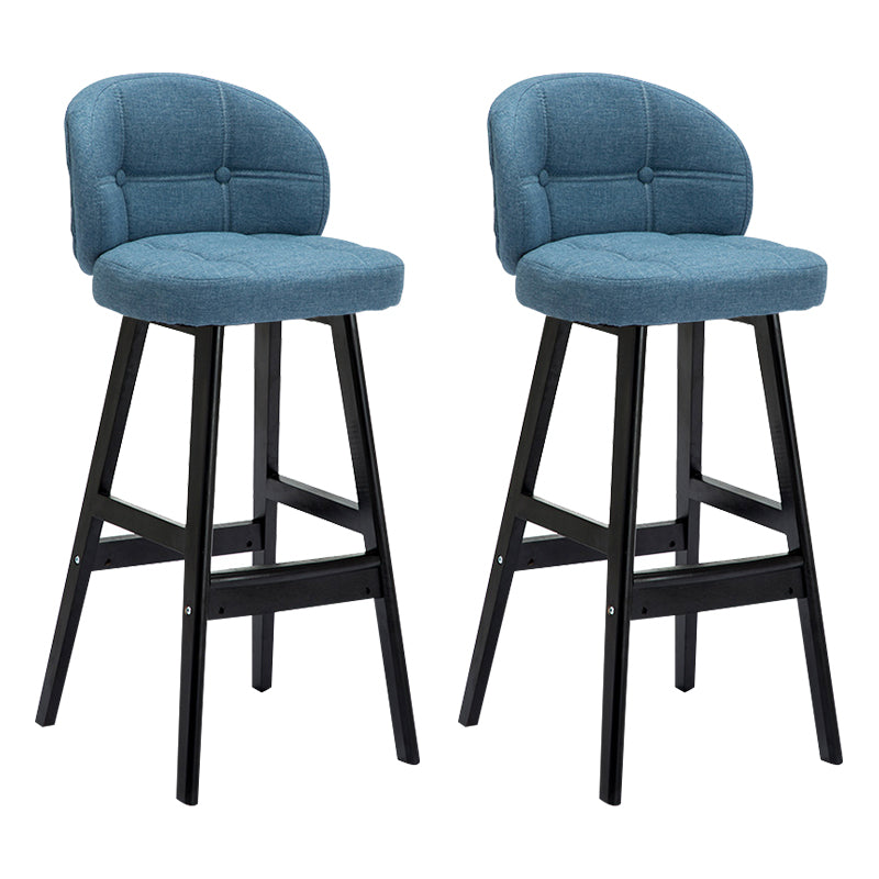 Taburete moderno sin brazos para mostrador, taburete de Bar de madera para el hogar con Pedal y cojín
