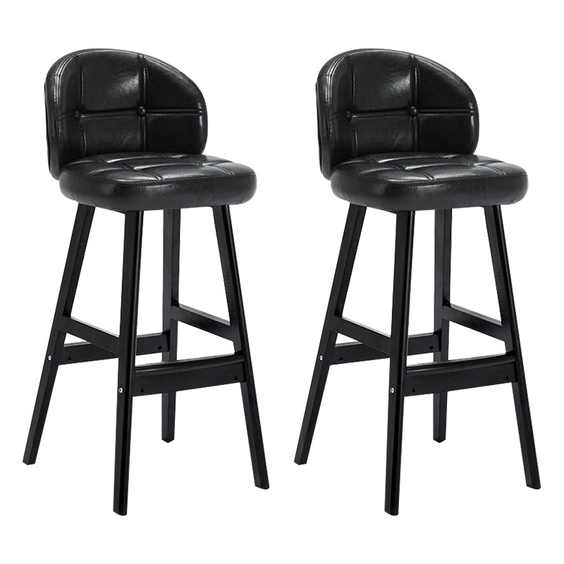Taburete moderno sin brazos para mostrador, taburete de Bar de madera para el hogar con Pedal y cojín