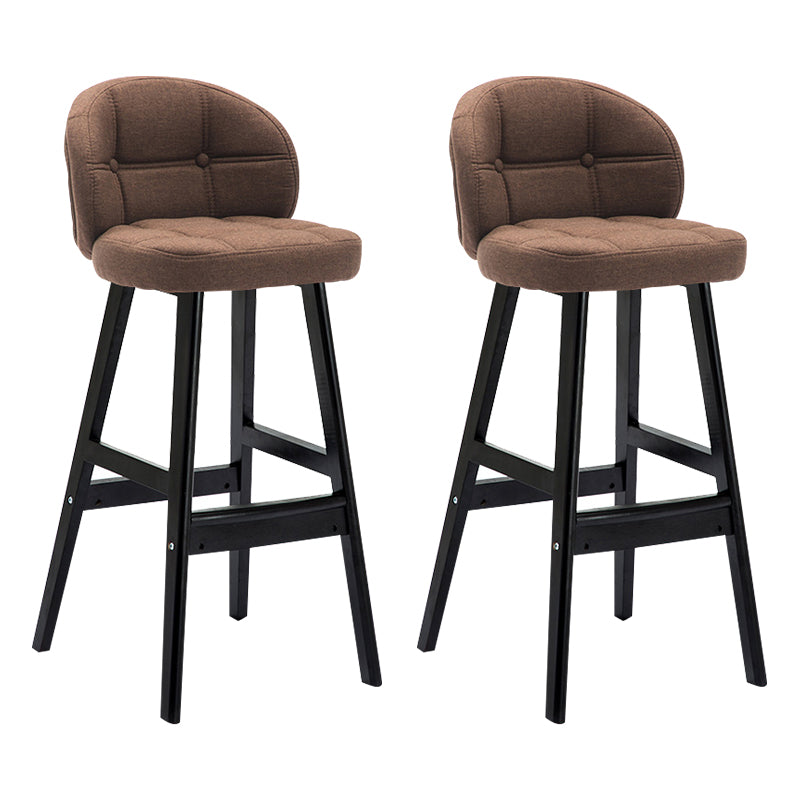 Taburete moderno sin brazos para mostrador, taburete de Bar de madera para el hogar con Pedal y cojín