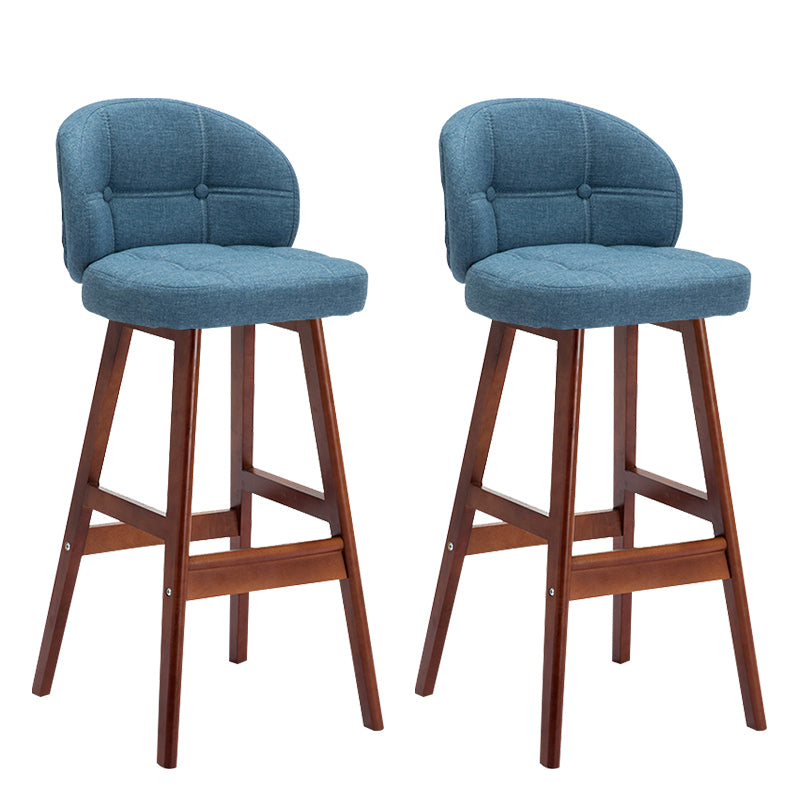 Taburete moderno sin brazos para mostrador, taburete de Bar de madera para el hogar con Pedal y cojín
