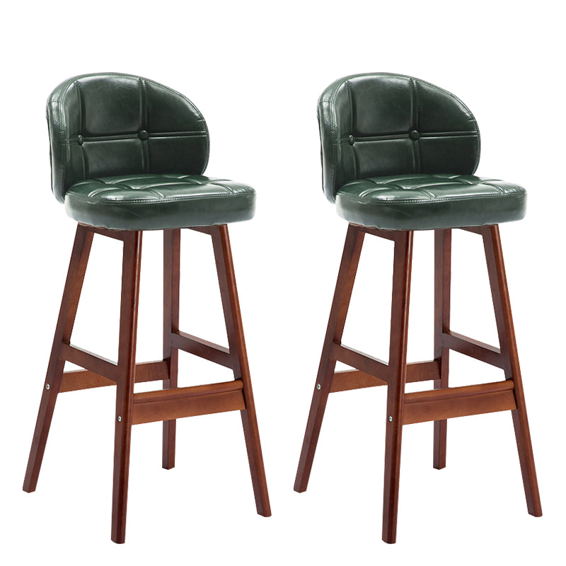 Taburete moderno sin brazos para mostrador, taburete de Bar de madera para el hogar con Pedal y cojín