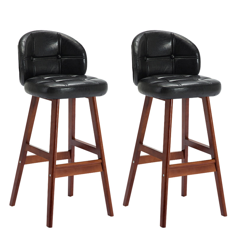 Taburete moderno sin brazos para mostrador, taburete de Bar de madera para el hogar con Pedal y cojín