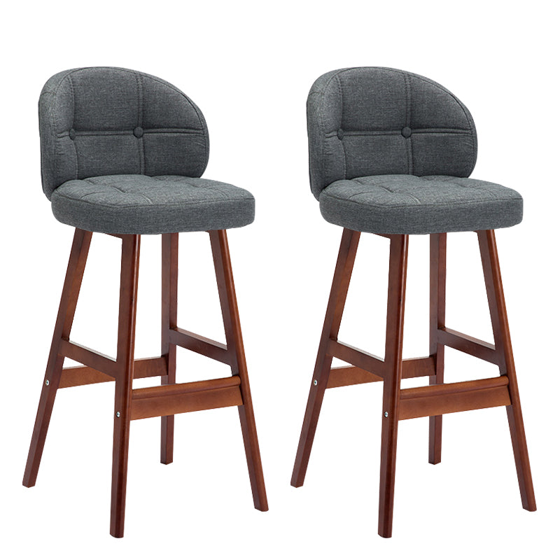 Taburete moderno sin brazos para mostrador, taburete de Bar de madera para el hogar con Pedal y cojín