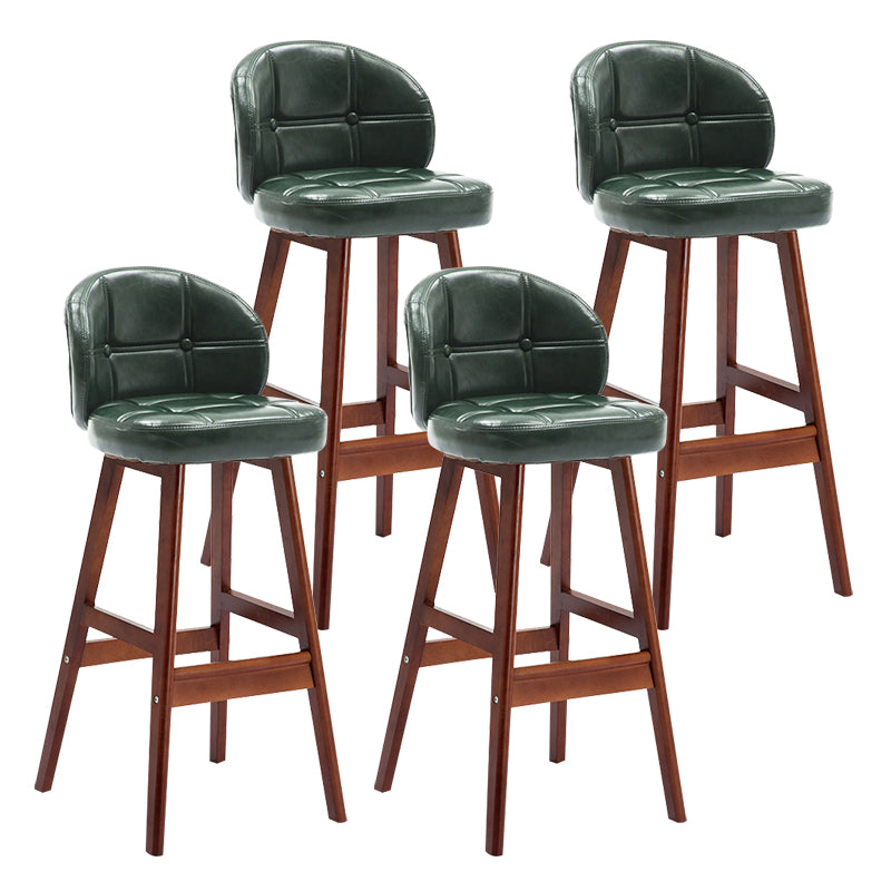 Taburete moderno sin brazos para mostrador, taburete de Bar de madera para el hogar con Pedal y cojín